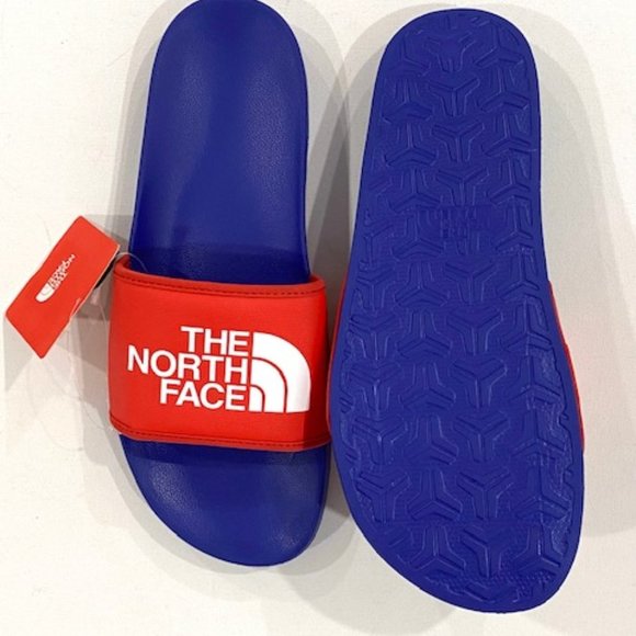 The North Face Base Camp Slide lll Sandals Blue / Horizon Red - Picture 2 of 2
